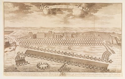 Widok na Pałac Królewski i Park św Jakuba autorstwa English School